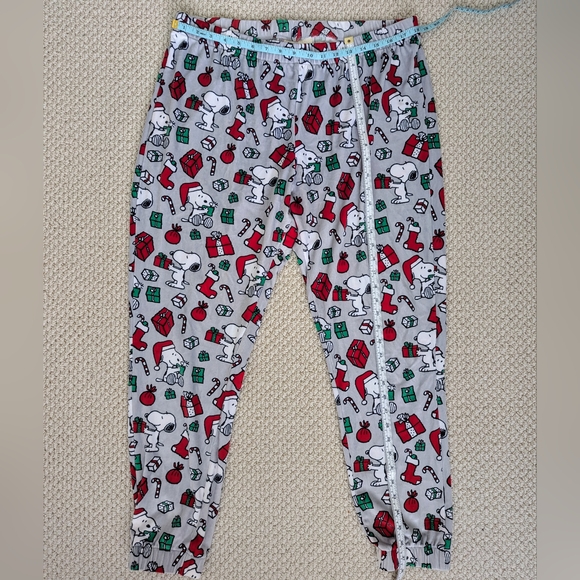 NEW Munki Munki SNOOPY Peanuts Christmas PJ Lounge Jogger Pants Velour Women XL - Picture 6 of 15